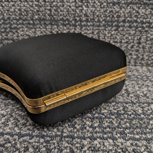 Morgan Taylor Black Clutch Gold Rhinestone - Picture 16 of 16